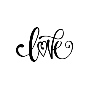 Steel wall art featuring the word 'Love' in cursive with a heart cut-out in the center of the 'o'. The design is painted black with a smooth finish, displayed against a plain background to highlight its intricate detailing.